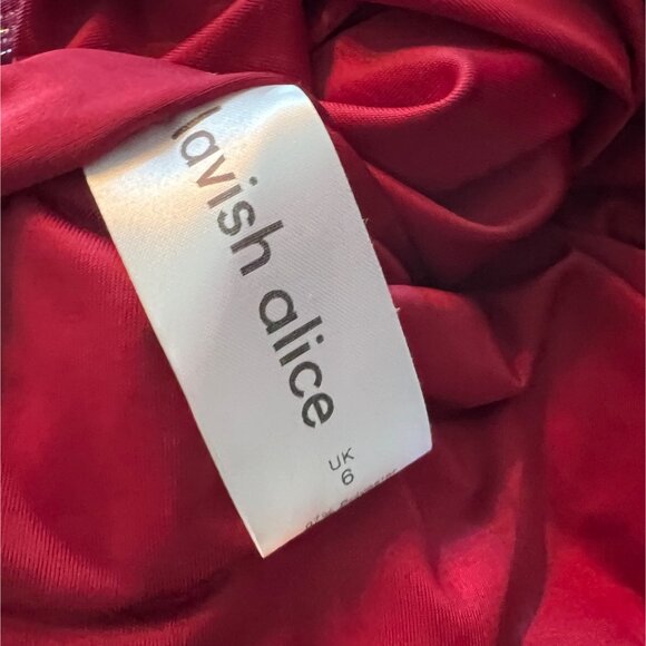 Lavish Alice Sparkly Maroon Cocktail Mini Dress Sz. 2 - Picture 3 of 13